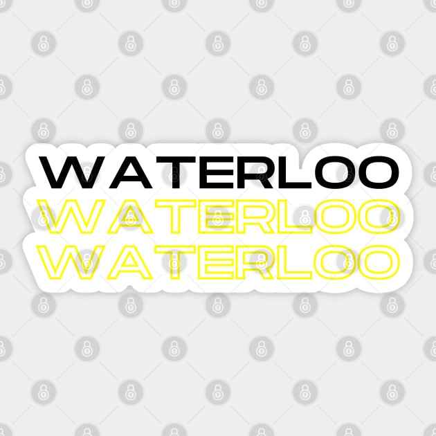 WATERLOO X3 Sticker by stickersbyjori